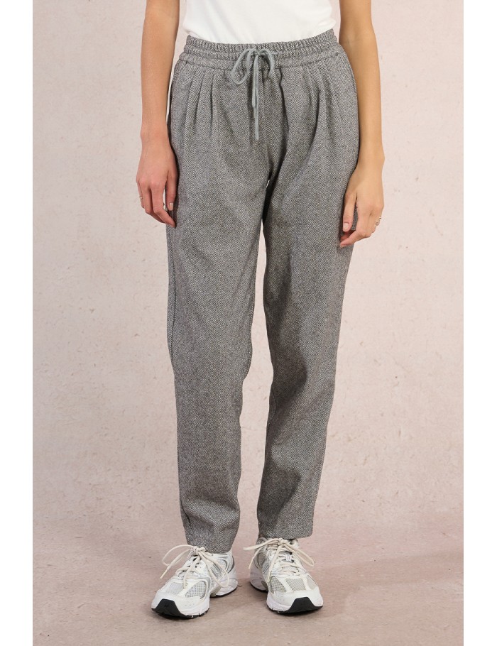 Faux leather jogger pants