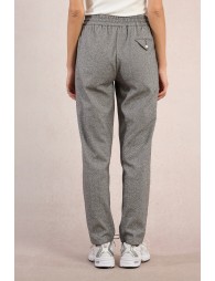 Faux leather jogger pants