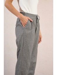 Faux leather jogger pants