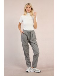 Faux leather jogger pants