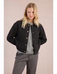 Quilted jacket with flower pattern
