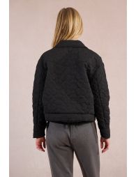 Quilted jacket with flower pattern