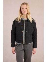 Quilted jacket with flower pattern