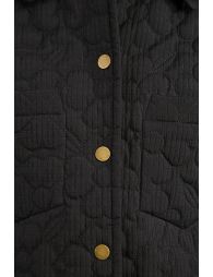 Quilted jacket with flower pattern