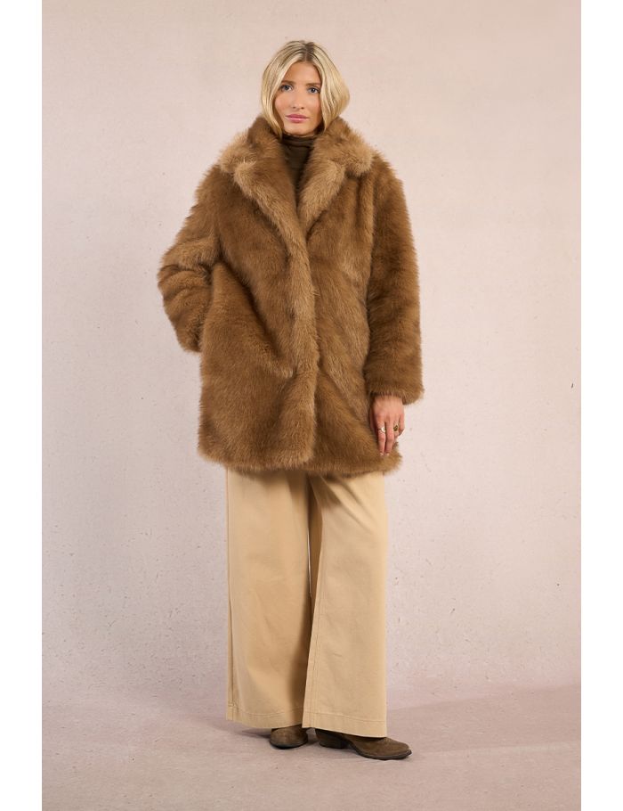Long coat imitation fur