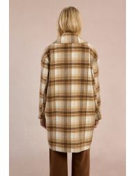 Plaid overcoat coat