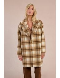 Plaid overcoat coat