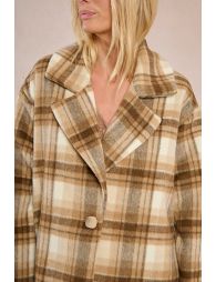 Plaid overcoat coat