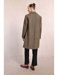 Striped overcoat