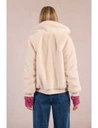 Textured jacket, imitation fur