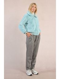 Textured jacket, imitation fur