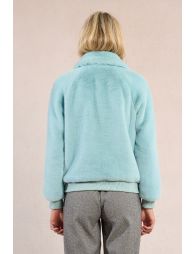 Textured jacket, imitation fur