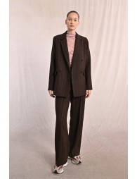 Blazer droit et croisé à rayrures