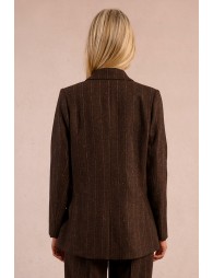 Blazer droit et croisé à rayrures