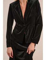 Blazer droit en velours