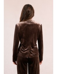 Blazer droit en velours