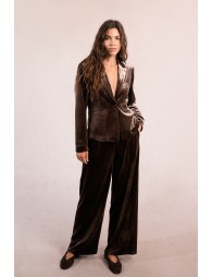 Blazer droit en velours