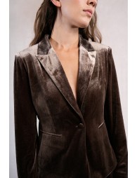 Blazer droit en velours