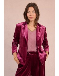 Blazer droit en velours