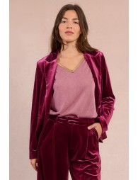 Blazer droit en velours
