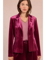Blazer droit en velours