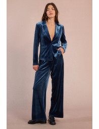Blazer droit en velours