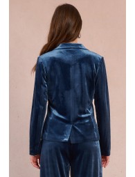Blazer droit en velours