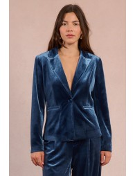 Blazer droit en velours