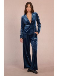 Blazer droit en velours