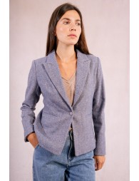 Blazer droit en lainage