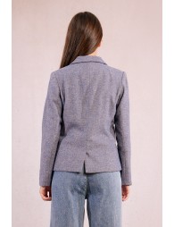 Blazer droit en lainage