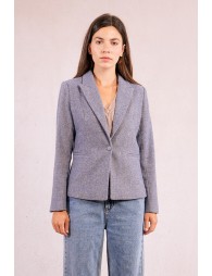 Blazer droit en lainage