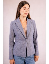 Blazer droit en lainage