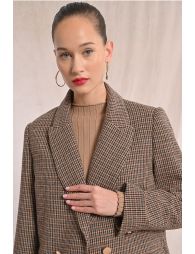 Veste blazer pied-de-poule