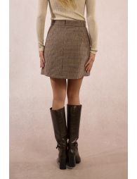 Houndstooth mini skirt