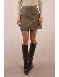 Houndstooth mini skirt