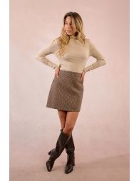 Houndstooth mini skirt