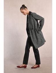 Straight herringbone coat