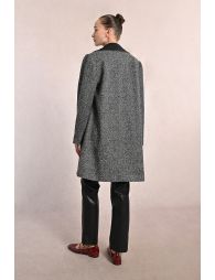 Straight herringbone coat