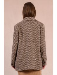 Herringbone blazer jacket