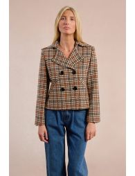 Short plaid coat