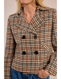 Short plaid coat