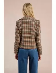 Manteau court à carreaux