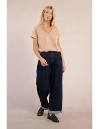 Iridescent V-neck T-shirt