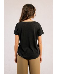 T-shirt encolure V irisée