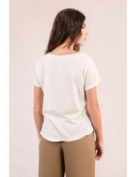 Iridescent V-neck T-shirt