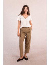 T-shirt encolure V irisée
