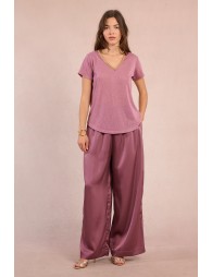 T-shirt encolure V irisée