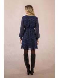 Robe style porte-feuille à pois