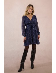 Robe style porte-feuille à pois